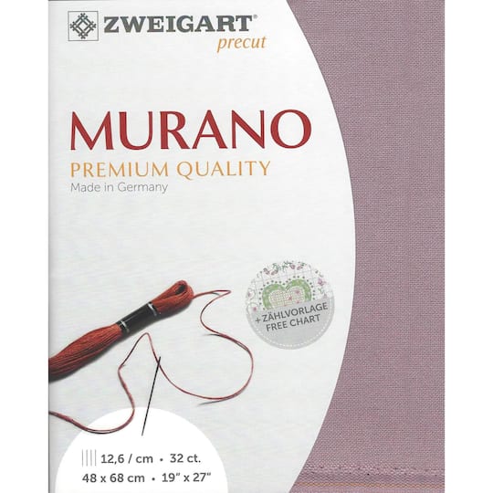 Zweigart® Murano 32 Count Lavender/Antique Violet Precut Fabric
